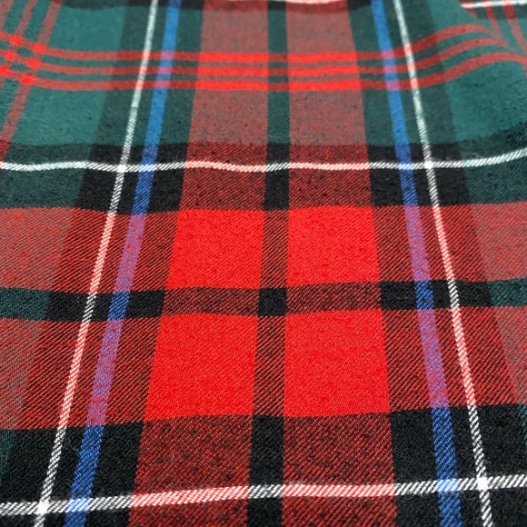 J Crew Red Plaid Button Down Sleep Shirt Size M - Picture 8 of 12